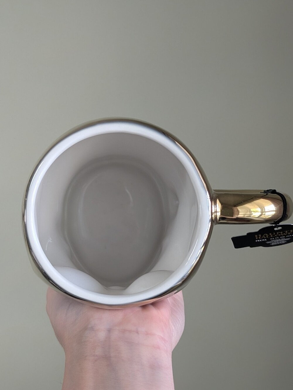 Oversized Metallic Gold Sculpted Skull Halloween Mug π - Picture 3 of 5